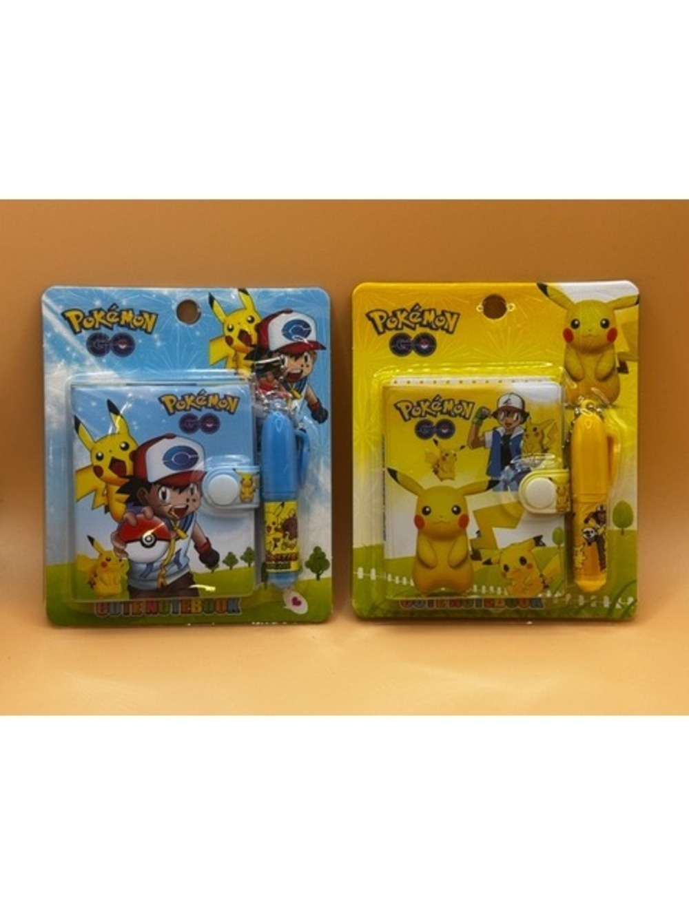 Pokemon 2 Pack Mini Notebook and Pen Set With Keychain - New